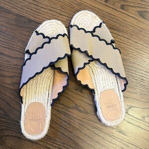 Scalloped Castañer slides